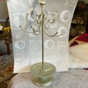 Decorative turntable top jewelry necklace bracelet earrings holder display 16.5”